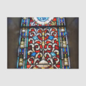 Rood en blauw Glas in lood Tissuepapier (Voorkant)