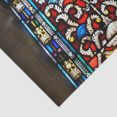 Rood en blauw Glas in lood Tissuepapier (Detail)