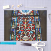 Rood en blauw Glas in lood Tissuepapier (Craft)