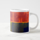 Rood en blauw grote koffiekop (Rechts)