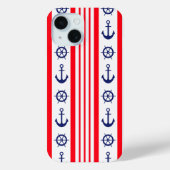 Rood- en blauw handankschip Case-Mate iPhone case (Achterkant)