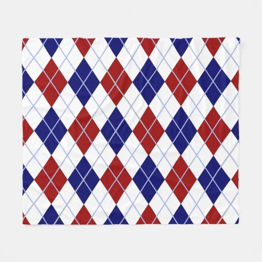 Rood en blauw handschrift fleece deken (Voorkant (Horizontaal))