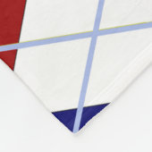 Rood en blauw handschrift fleece deken (Hoek)