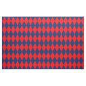 Rood en blauw harlekijn geruit ontwerp stof (Fat Quarter)