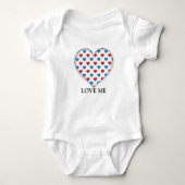 Rood en blauw hart romper (Voorkant)