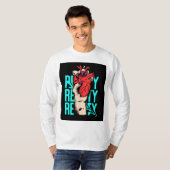 Rood en blauw hart straat draag shirt (Voorkant volledig)
