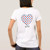 Rood en blauw hart t-shirt (Achterkant)