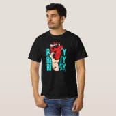 Rood en Blauw Hart  T-shirt (Voorkant volledig)