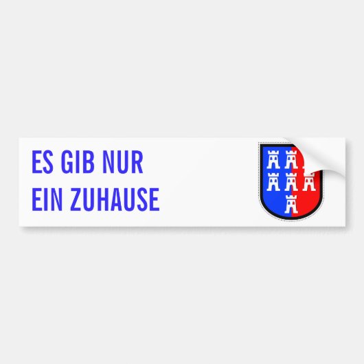 Rood en Blauw, het moet zo zijn Bumpersticker (Voorkant)