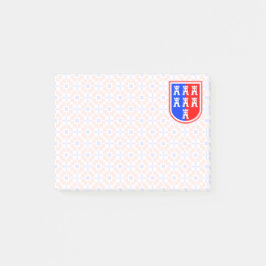 Rood en blauw, het Saxonisch Post-it® Notes