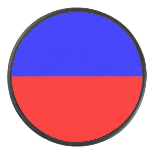 Rood- en blauw Hockey Puck (Voorkant)