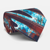 Rood en blauw hoekig stropdas (Opgerold)