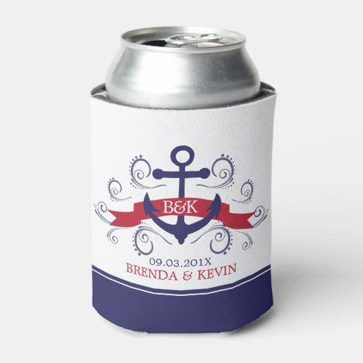 Rood- en blauw-inkepingen voor autisch anker blikjeskoeler (Blikje Voorkant)