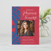 Rood en blauw kaart (Staand voorkant)