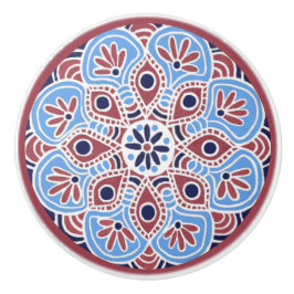 Rood en Blauw Keramische Trek Keramische Knop