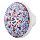 Rood en Blauw Keramische Trek Keramische Knop (Rechts)