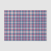 Rood en Blauw Klassiek Geruit Patroon Tissuepapier (Voorkant)