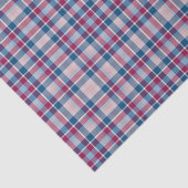 Rood en Blauw Klassiek Geruit Patroon Tissuepapier (Detail)