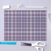 Rood en Blauw Klassiek Geruit Patroon Tissuepapier (Craft)