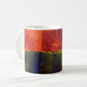 Rood en blauw koffiemok (Voorkant links)