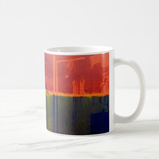 Rood en blauw koffiemok (Rechts)