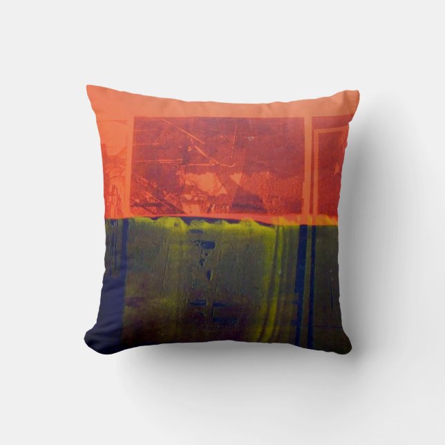 Rood en blauw kussen (Voorkant)