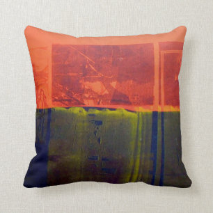 Rood en blauw kussen