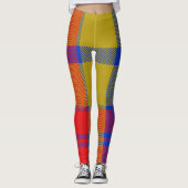 Rood en blauw leggings (Voorkant)