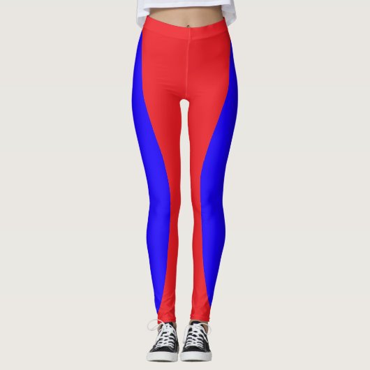 Rood En Blauw Leggings (Voorkant)