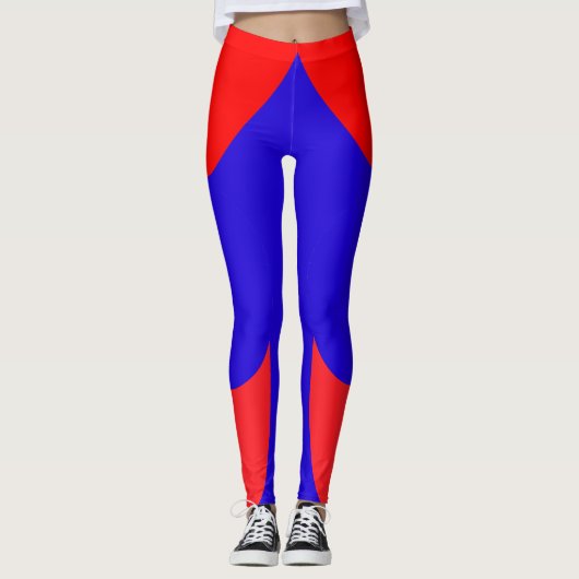 Rood en Blauw Leggings (Voorkant)