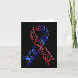 Rood en blauw lint congenitale hartziekte AWARE Kaart