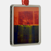 Rood en blauw metalen ornament (Rechts)
