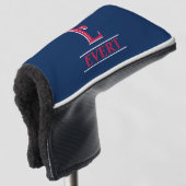 Rood en blauw Monogrammed Putter Head Hoesje Golfheadcover (3/4 voorkant)