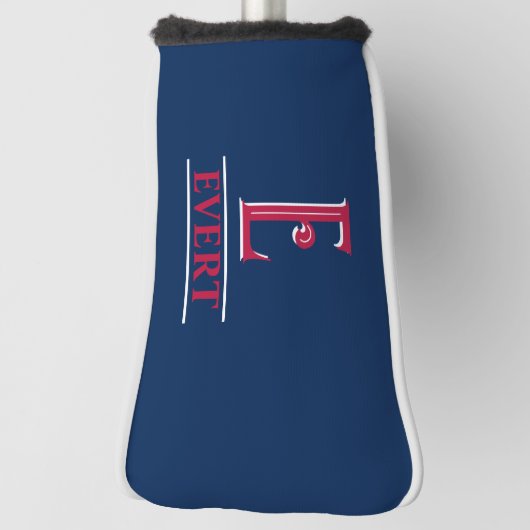 Rood en blauw Monogrammed Putter Head Hoesje Golfheadcover (Draai 90)