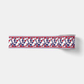 Rood en blauw paisley grosgrain lint (Voorkant)