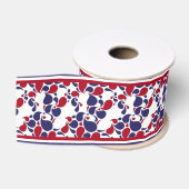 Rood en blauw paisley grosgrain lint (Spoel)