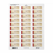 Rood en Blauw Papier Kranen Scallop Patroon Bruilo Etiket (Full Sheet)