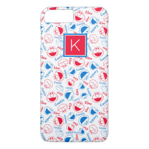 Rood en blauw patroon   Monogram Case-Mate iPhone Case