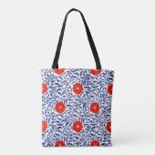 Rood en blauw patroon tote bag (Achterkant)