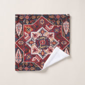 Rood en blauw Perzisch ontwerp Bad Handdoek (Wasdoekje)