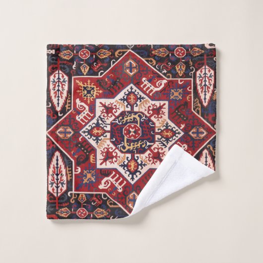 Rood en blauw Perzisch ontwerp Bad Handdoek (Wasdoekje)