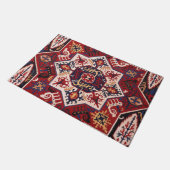 Rood en blauw Perzisch ontwerp Deurmat (Schuin)