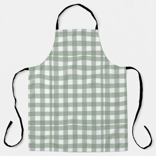 Rood en Blauw Plaid Patter Schort (Voorkant)