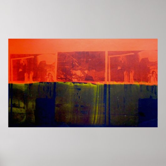 Rood en blauw poster (Voorkant)