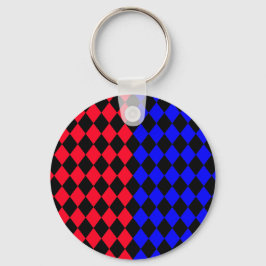 Rood en blauw punk Legging Sleutelhanger