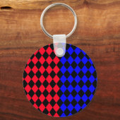 Rood en blauw punk Legging Sleutelhanger (Achterkant)
