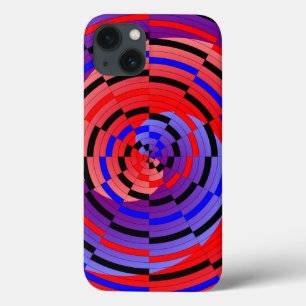 Rood en blauw randapparaat van Kenneth Yoncich Case-Mate iPhone Case