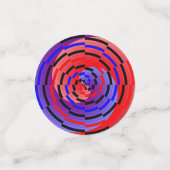 Rood en blauw randapparaat van Kenneth Yoncich Confetti (Kleine voorkant)