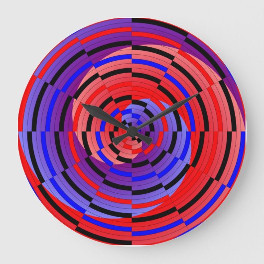 Rood en blauw randapparaat van Kenneth Yoncich Grote Klok (Voorkant)