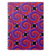 Rood en blauw randapparaat van Kenneth Yoncich Notitieboek (Voorkant)